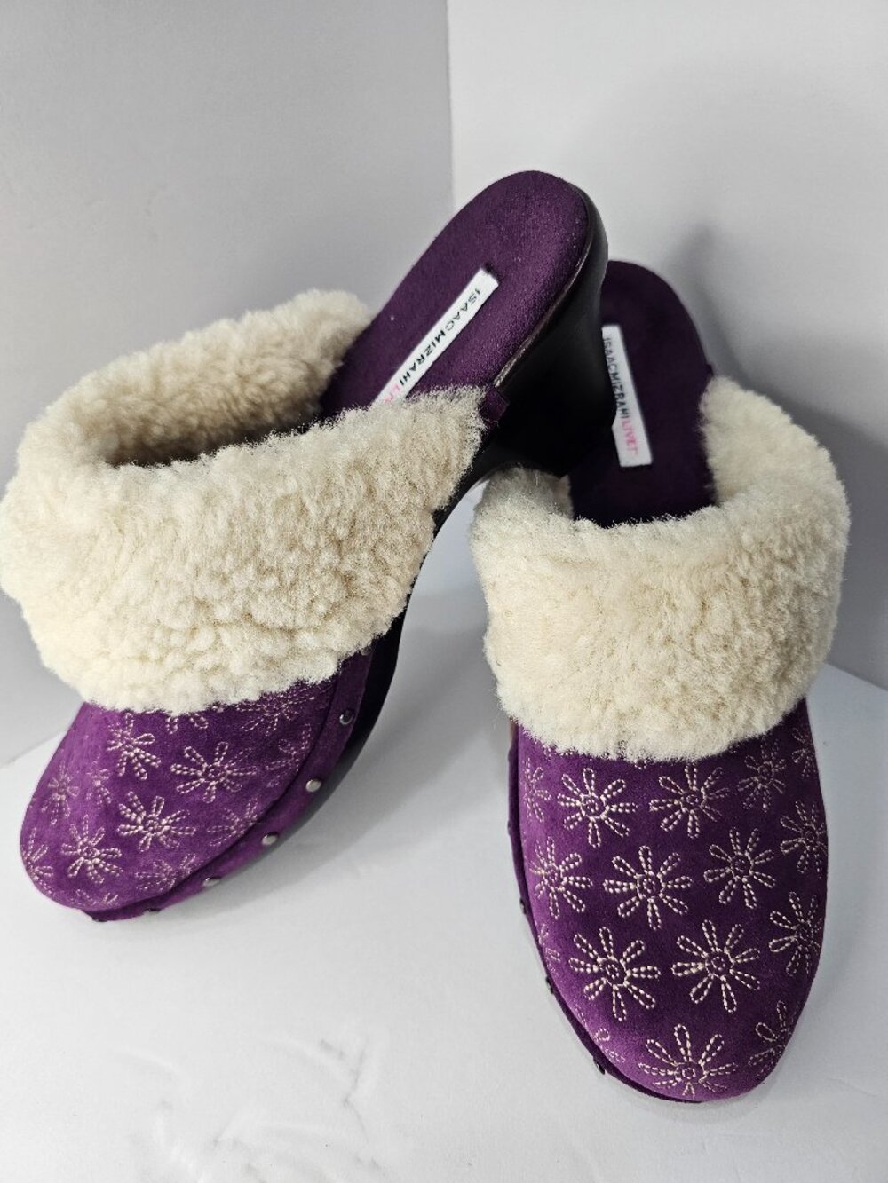 Purple and white Shoes. Size: 9 w